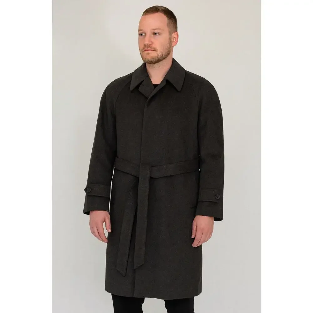 Johnston & Murphy Men’s Cashmere Brown Trench Coat 42R 
